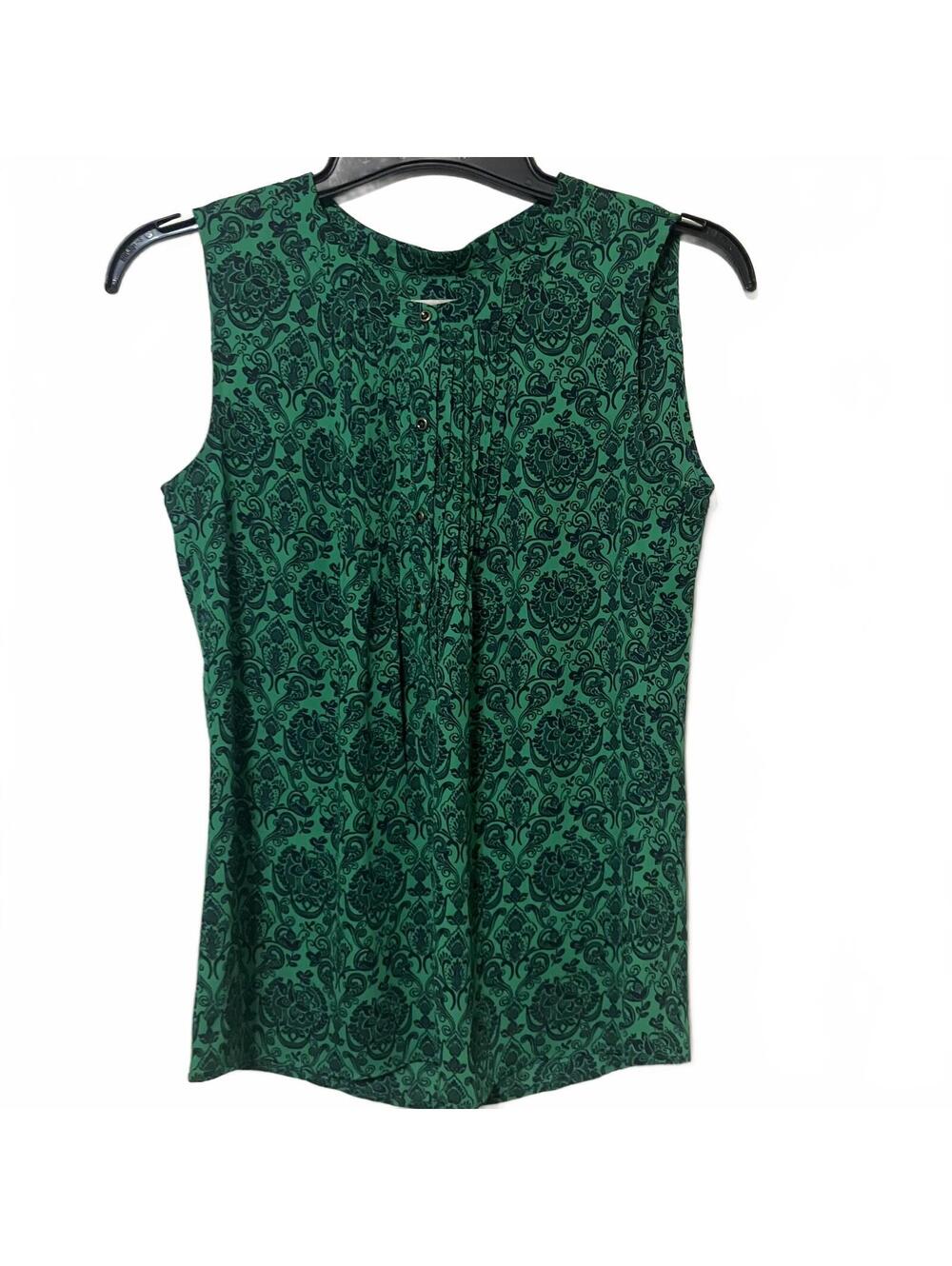 Banana Republic Lightweight Dark Academia Sleeveless Emerald Career Top Small